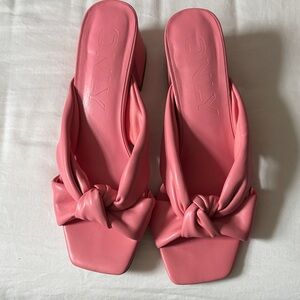 Only Pink Knotted Mules